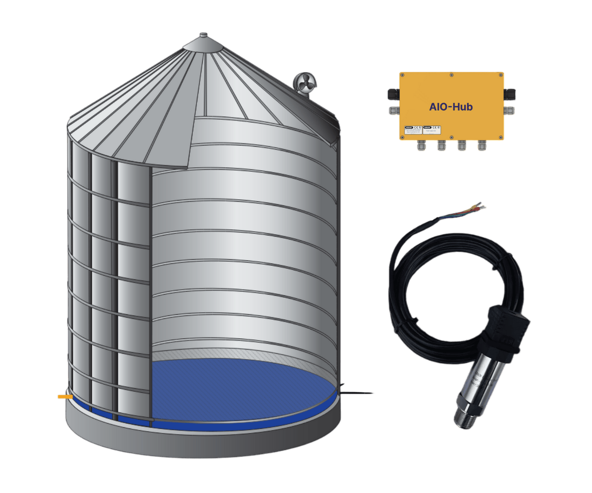 Датчик давления iGRAIN для контроля аэрации зерна Датчик давления iGRAIN для контроля аэрации зерна