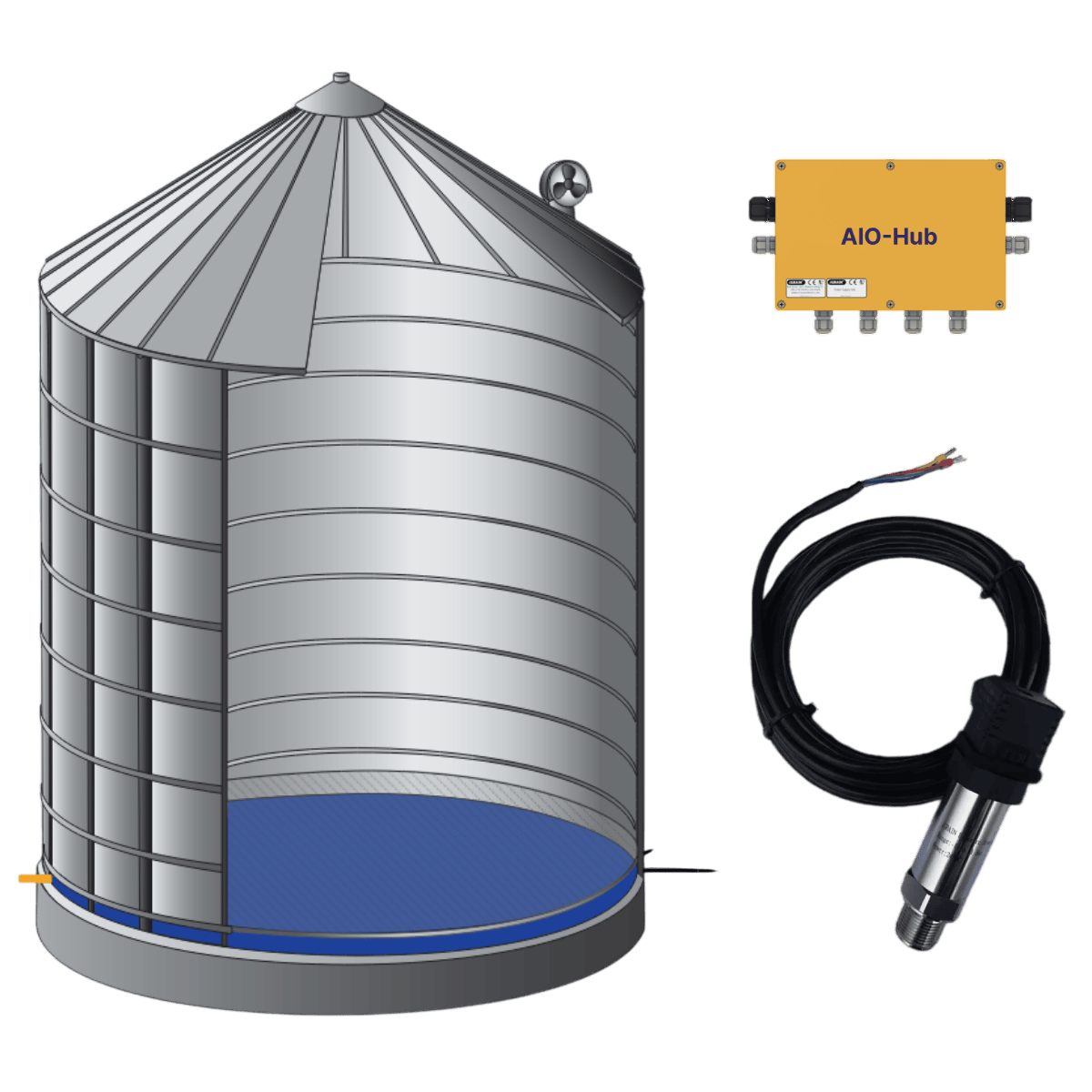 Датчик тиску iGRAIN для контролю аерації зерна